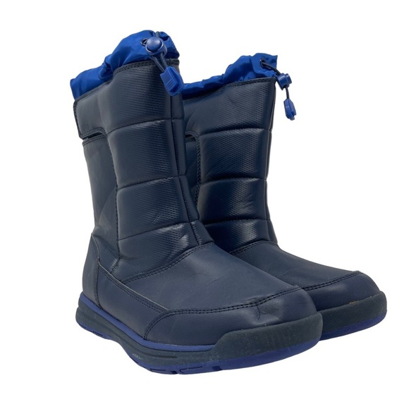 Lands’ End Boots Youth 7M Navy Blue Snow Flurry Insulated Waterproof‎ Quilted - Picture 1 of 13